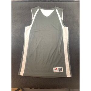Alleson Athletic Reversible Basketball Jersey Tank Top Adult Small Gray‎ White